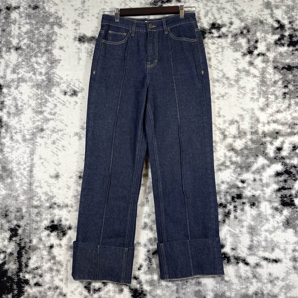 Habitual Denim Wide Leg Jeans Womens‎ Size 2/26 Dark Wash Stretch